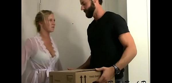  Home Alone! Bailey Brooke is Very Horny and Tries to Call her Fuck Buddy to no Avail. Just then She Hears a Knock on her Door, and Justin Sane Cums to the Rescue